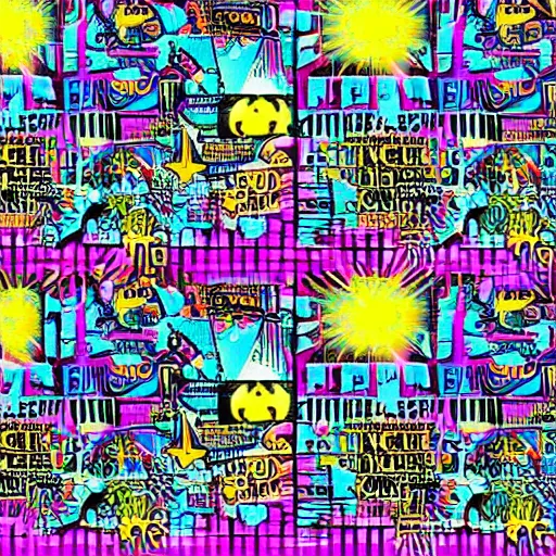 Image similar to acid house music rave graphics psychedelic illustration smiley ecstasy dnb jungle pill graffiti detailed