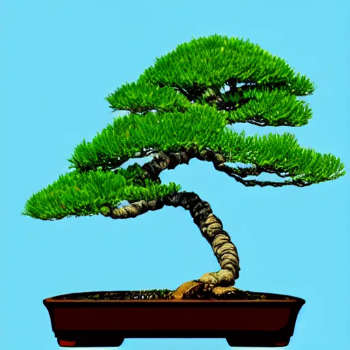 Prompt: bonsai maple tree but minimalistic concept art by frank stella gilleard james, whalen tom, colorful, soft light, trending on artstation, minimalism