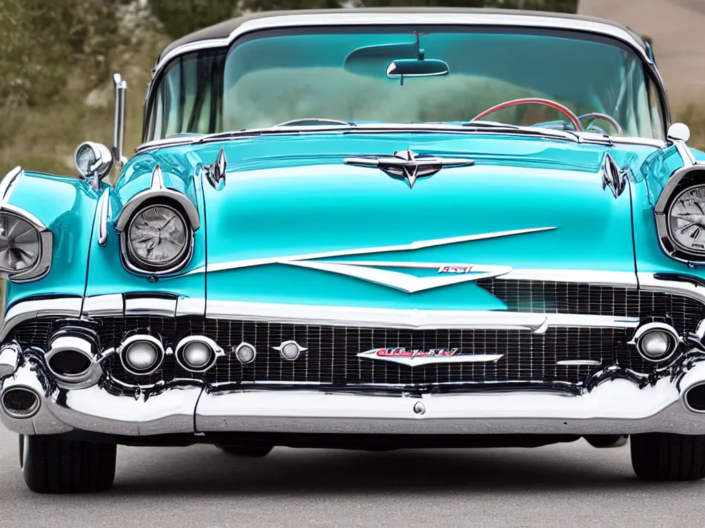 Image similar to 1957 Chevrolet Bel Air, crystal-clear-focus, sharp-lens, amazing photography