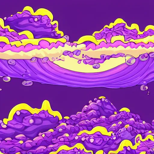 Image similar to purple floating island cartoon app background artwork, digital art, award winning