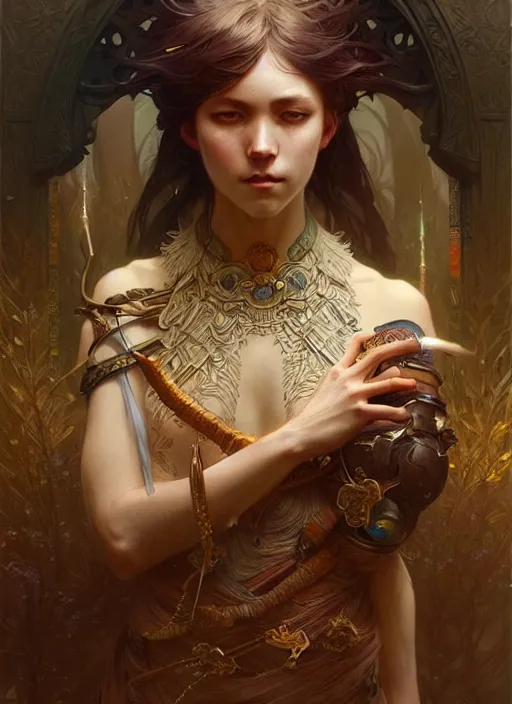 Prompt: : olorun fantasy, fantasy magic, , intricate, sharp focus, illustration, highly detailed, digital painting, concept art, matte, art by WLOP and Artgerm and Greg Rutkowski and Alphonse Mucha, masterpiece