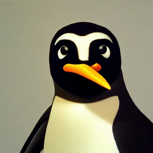 Prompt: portrait photo of Pingu the penguin made from everyday 3d objects, Perfect beak, extremely high details, realistic, by Giuseppe Arcimboldo, Edward Hopper, Rene Margitte