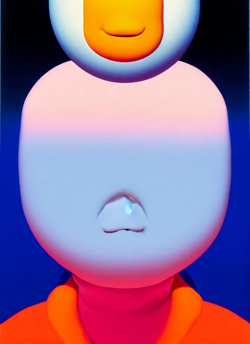 Image similar to puffy person by shusei nagaoka, kaws, david rudnick, airbrush on canvas, pastell colours, cell shaded, 8 k