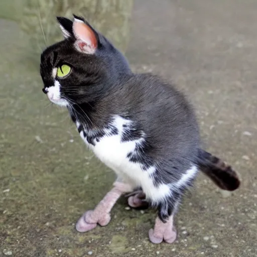 Image similar to kitty bird hybrid, cute, friendly, strong legs