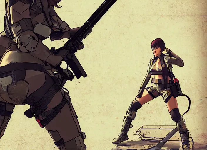 Image similar to Metal Gear Solid 5 Aubrey Plaza as Quiet Sniping :1 by sachin teng :6