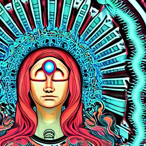 Image similar to prying open my third eye, psychedelic