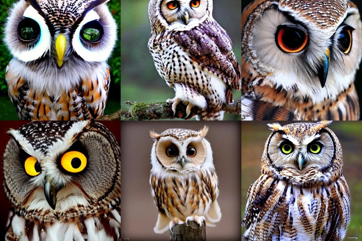 Prompt: Cutest owl, very realistic feathers, Disney eyes, super beautiful lighting