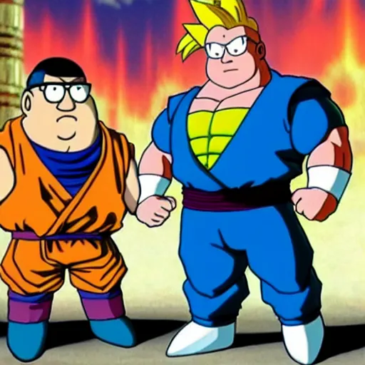 Prompt: peter griffin in dragon ball z