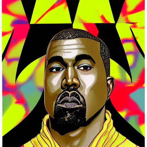 Prompt: Kanye West by Hirohiko Araki