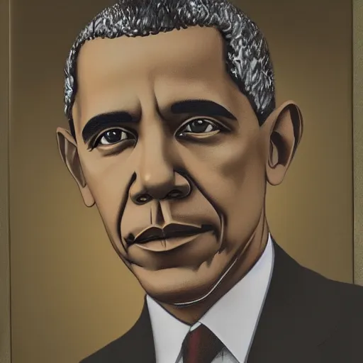 Image similar to art nouveau portrait of barack obama, highly detailed, intricate, 4 k