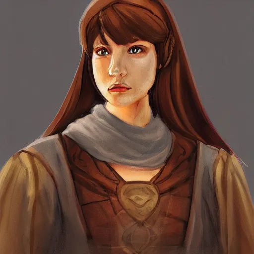 Image similar to portrait of a female cleric