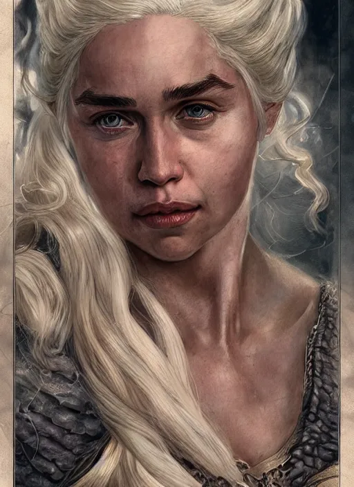 Daenerys Targaryen as a ruggedly handsome heroine, | Stable Diffusion