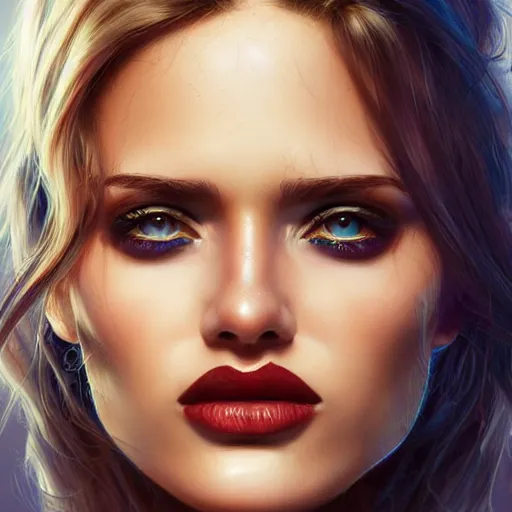 Prompt: electric woman, cute - fine - face, pretty face, oil slick hair, realistic shaded perfect face, extremely fine details, realistic shaded lighting, dynamic background, artgerm, 8 k ultra realistic, highly detailed, sophie anderson