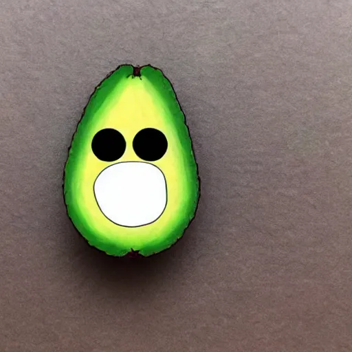 Image similar to avocado kawai art