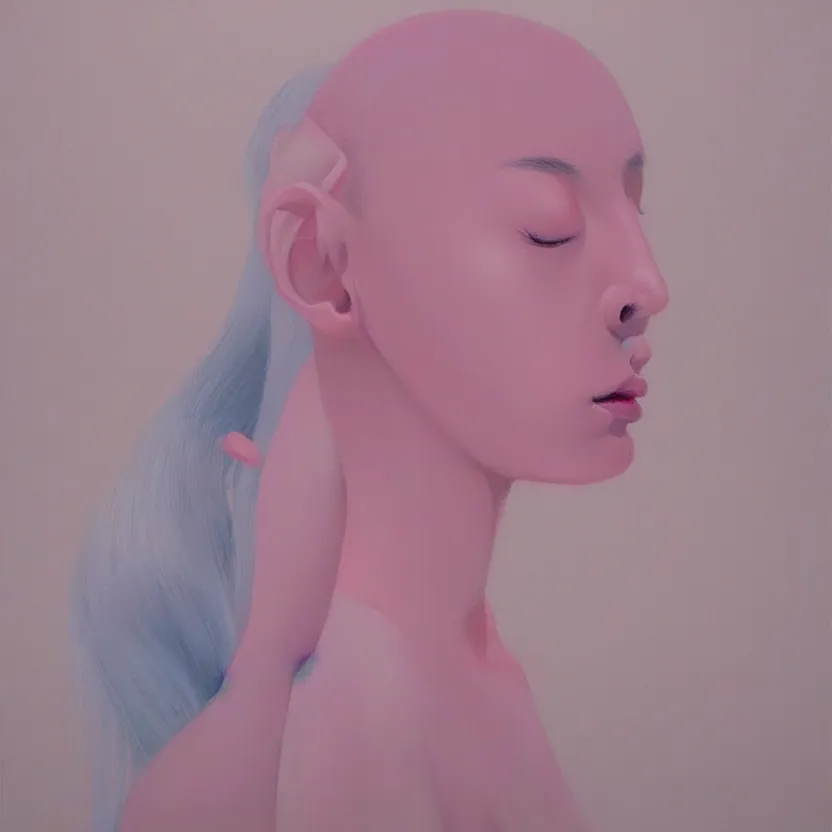 Image similar to neo - pop fine art figurative painting by yoshitomo nara in an aesthetically pleasing natural and pastel color tones, modern western pop culture influences