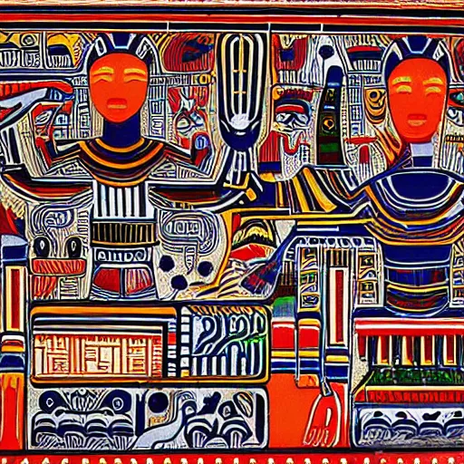 Image similar to a exotic metro pollynsdian hieroglyphics, painted by jorgihno gisbana and takashi tokyo, style of ultra capitalism surealism