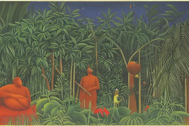 Image similar to Formosa, artwork by Henri Rousseau and Gary Panter