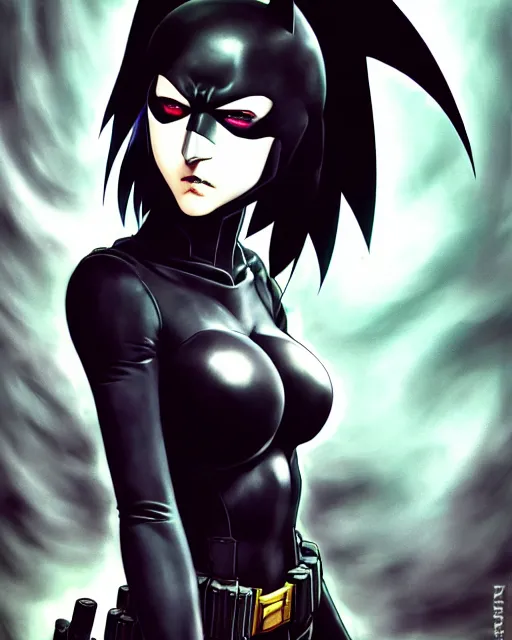 Image similar to portrait Anime Batman DC grunge punk Accurate fine-face, pretty face, realistic shaded Perfect face, fine details. Anime. Gotham gothic realistic shaded lighting by katsuhiro otomo ghost-in-the-shell, magali villeneuve, artgerm, rutkowski Jeremy Lipkin and Giuseppe Dangelico Pino and Michael Garmash and Rob Rey