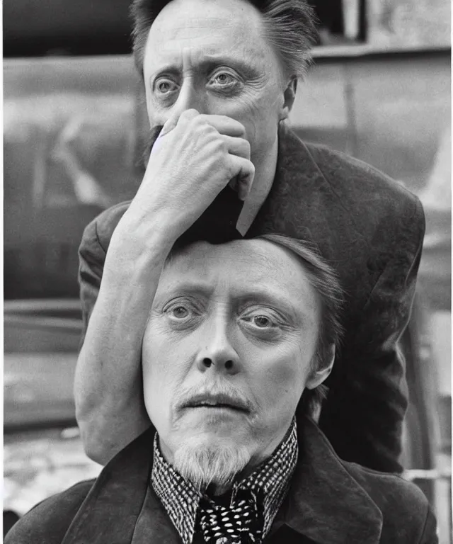 Prompt: photograph of christopher walken, by bernd & hilla becher, intense, bold, exaggerated, ultra sharp, extra details, ultra high quality, trending on pinteresst