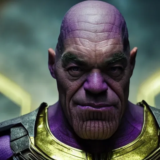 Image similar to giancarlo esposito as thanos, hd 4k photo, cinematic lighting