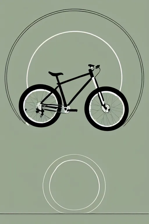 Prompt: minimalist boho style art of a mountainbike, illustration, vector art