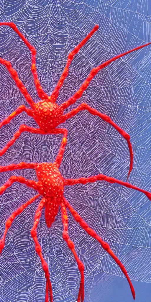 Prompt: a fractal spider flamingo with thousands of legs 4 k