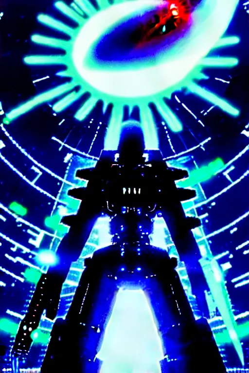 Prompt: Killy shooting a gravitaional beam emitter at full power towards a massive silicon life biomechanical monster, Tsutomu Nihei, Blame! Killy and the cyberdungeon