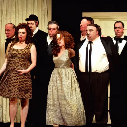 Image similar to the sopranos music opening night award - winning photography full cast curtain call