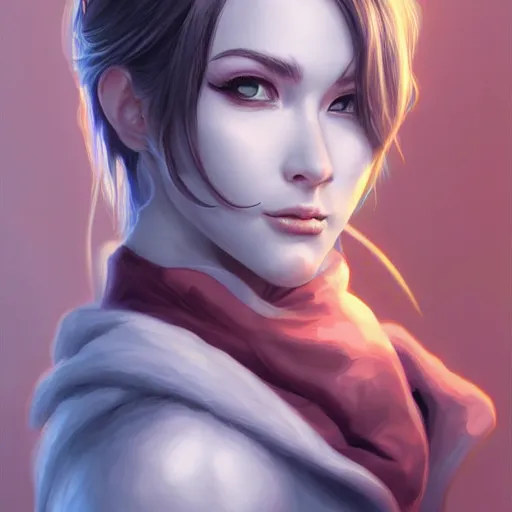 Image similar to portrait of xqcow, matte painting by artgerm, artstation