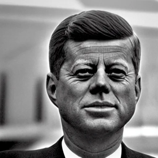 Image similar to jfk close up of face, accurate features