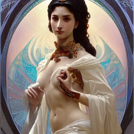 Image similar to queen of stovokor, intricate, elegant, highly detailed, digital painting, artstation, concept art, smooth, sharp focus, illustration, art by artgerm and greg rutkowski and alphonse mucha and william - adolphe bouguereau