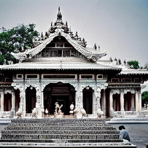 Image similar to a highly detailed beautiful temple by raghu rai's work