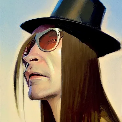 Image similar to greg manchess portrait painting of cousin itt from addams family as overwatch character, medium shot, asymmetrical, profile picture, organic painting, sunny day, matte painting, bold shapes, hard edges, street art, trending on artstation, by huang guangjian and gil elvgren and brom