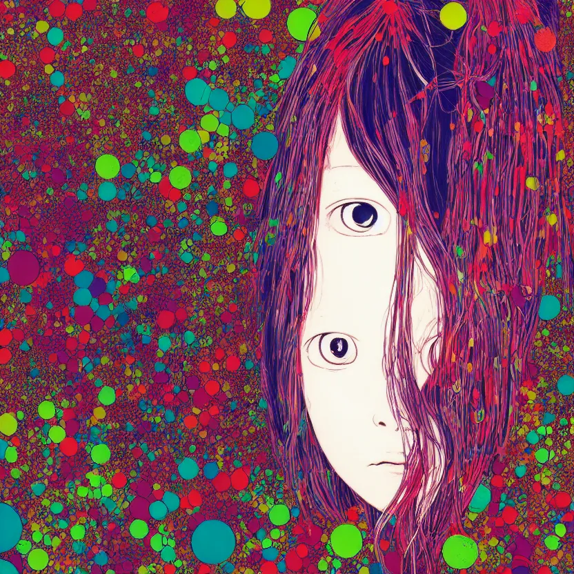 Image similar to a portrait of a girl by inio asano, beeple and james jean, hiroyuki takahashi color scheme