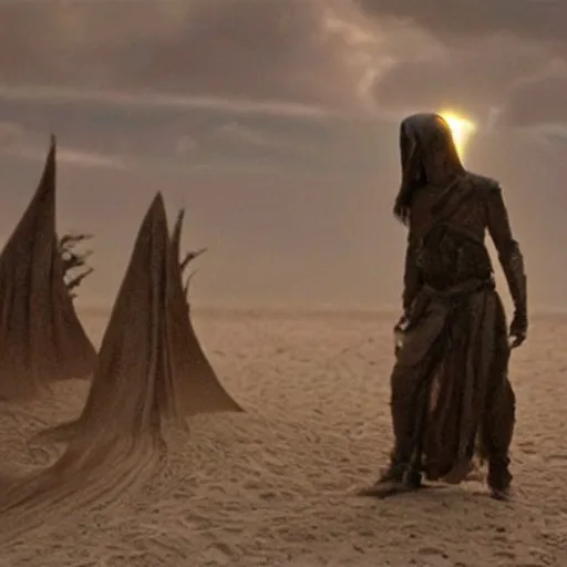 Prompt: sand wraith movie still amazing