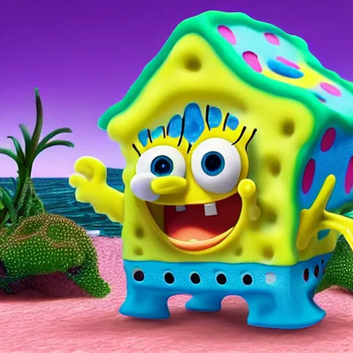 Prompt: Realistic version of SpongeBob’s house 4k detail