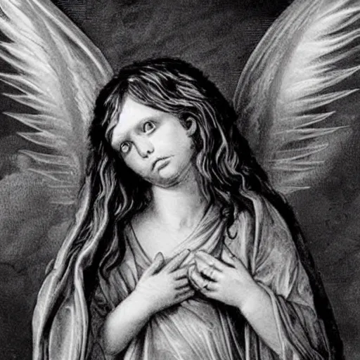 Image similar to how angels really look according to the bible, horror, holy