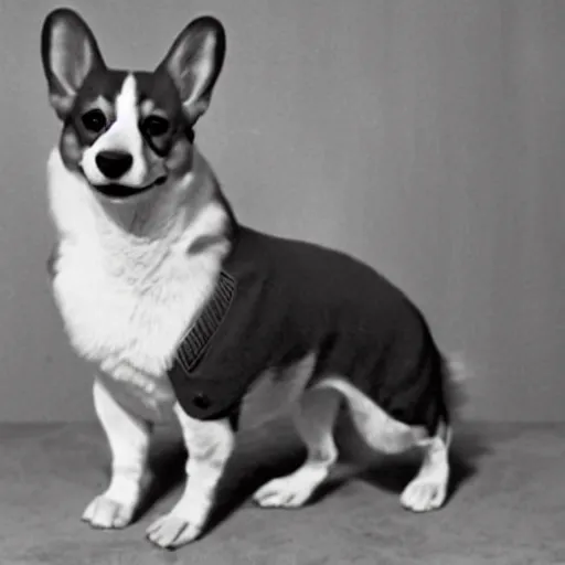 Image similar to general douglas macarthur as a corgi