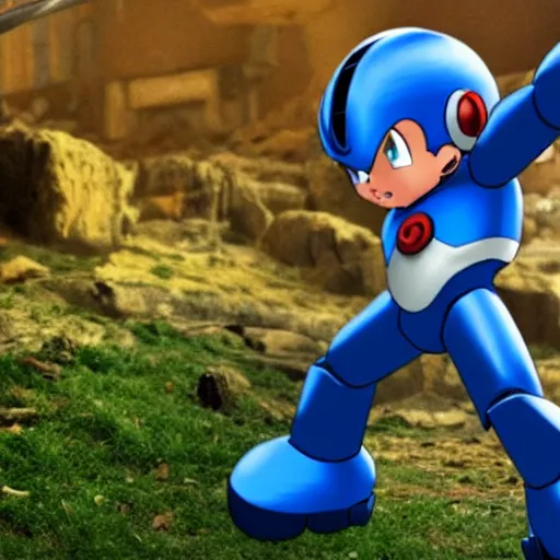 Image similar to live action mega man movie