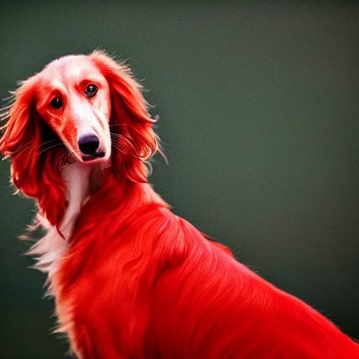 Prompt: A Red Borzoi Dog (EOS 5DS R, ISO100, f/8, 1/125, 84mm, postprocessed)