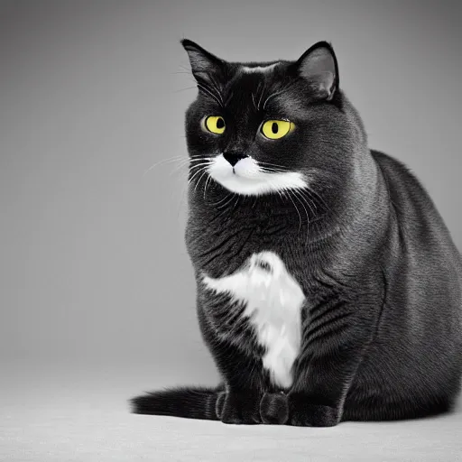 Image similar to very fat and beautiful cat, photograph