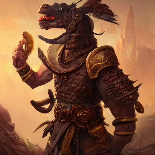 Image similar to bitcoin face warrior, epic fantasy digital art by greg rutkowski, epic fantasy hearthstone art