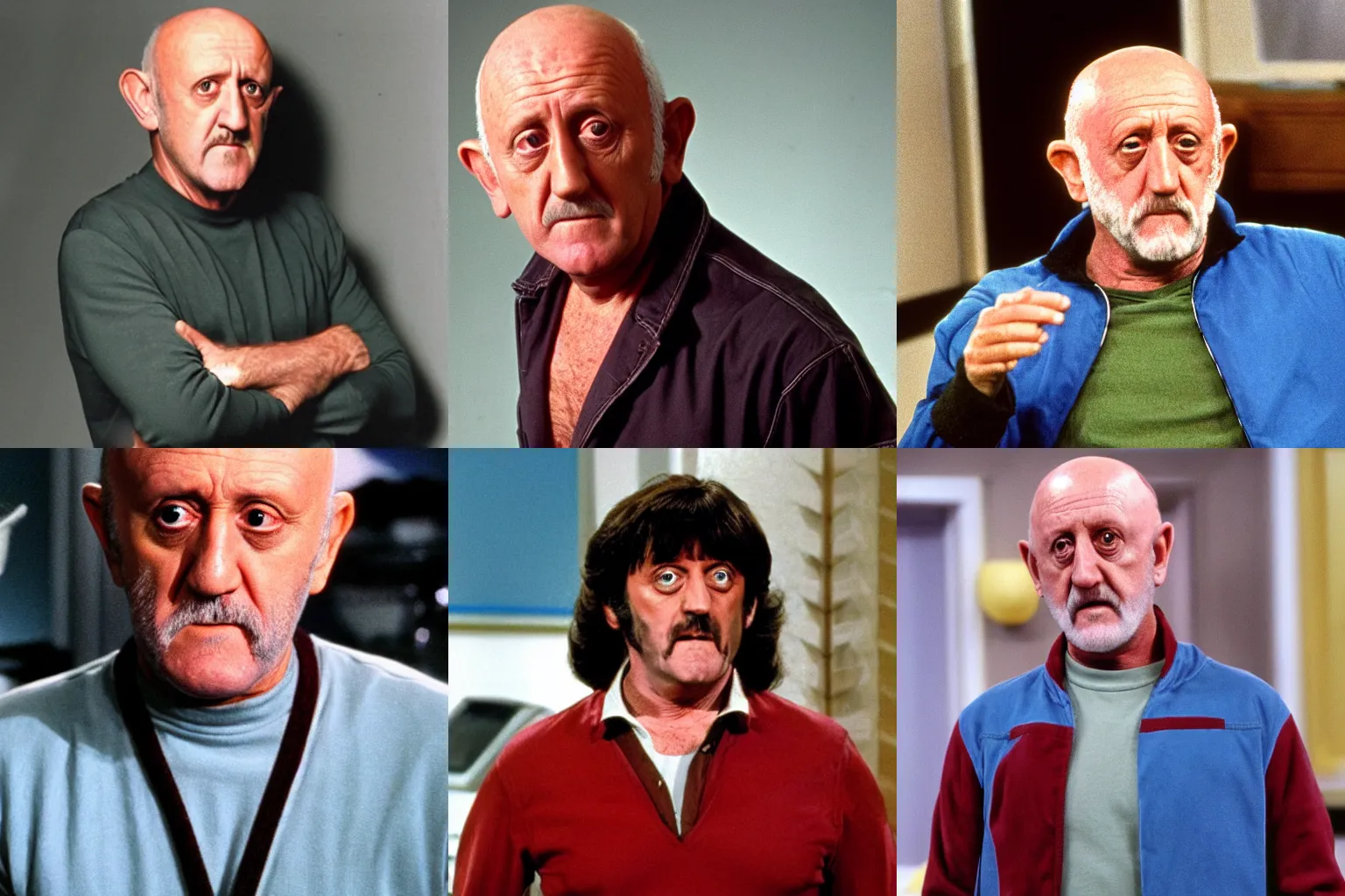 Prompt: Mike Ehrmantraut starring in Mork and Mindy