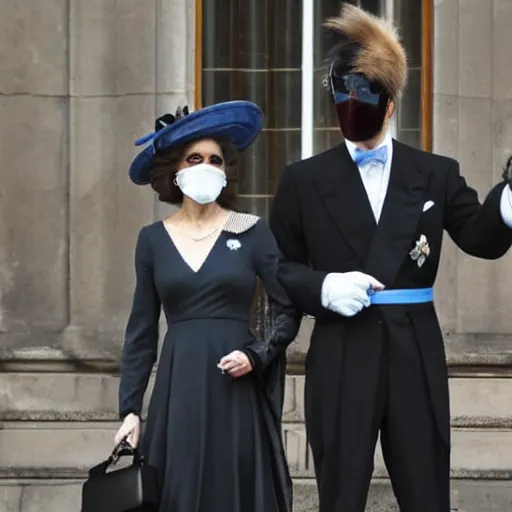 Image similar to english monarchy as masked thieves