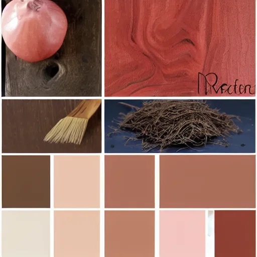 Image similar to painting, rose ebony, old rose, tumbleweed, light salmon, macaroni and cheese color palette