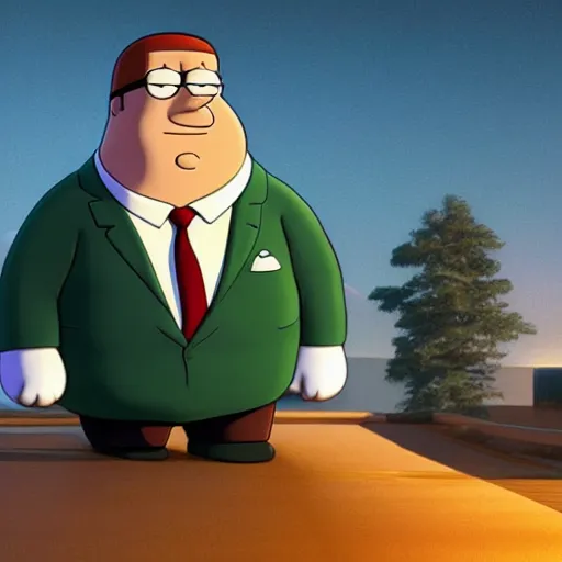 Image similar to hyperrealistic dslr film still of peter griffin in family guy, stunning 8 k octane comprehensive 3 d render, inspired by istvan sandorfi & greg rutkowski & unreal engine, perfect symmetry, dim volumetric cinematic lighting, extremely hyper - detailed, extremely lifelike attributes & lifelike texture, intricate, masterpiece, artstation, stunning