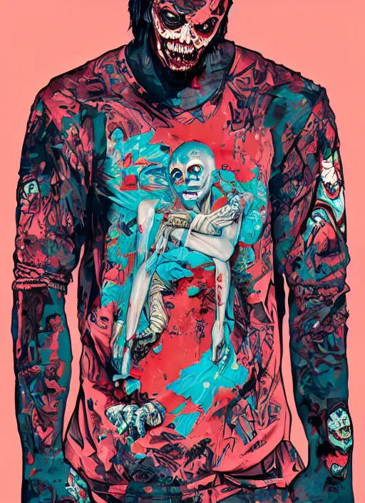 Image similar to zombie full body hiphop streetwear drip, tristan eaton, victo ngai, artgerm, rhads, ross draws