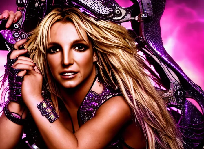 Image similar to super macro of britney spears. fantasy cyberpunk style. highly detailed 8 k. intricate. nikon d 8 5 0 3 0 0 mm. award winning photography.