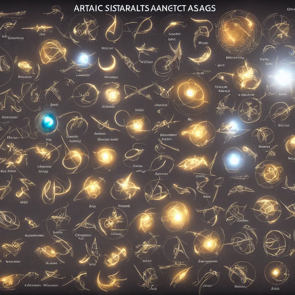 Image similar to astrological signs, futuristic, unreal engine