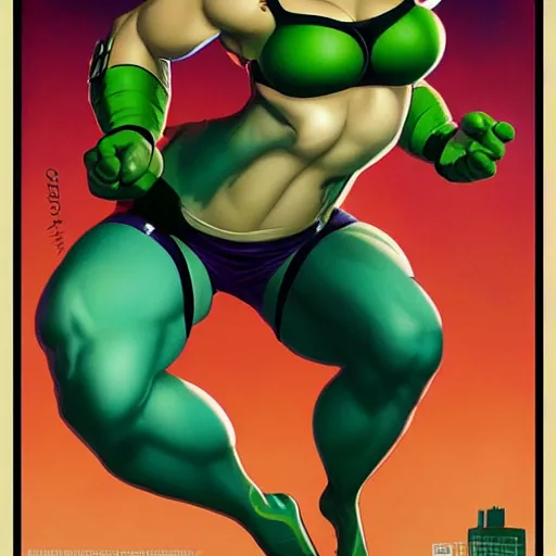 Image similar to lofi shehulk poster, Pixar style, by Tristan Eaton Stanley Artgerm and Tom Bagshaw.